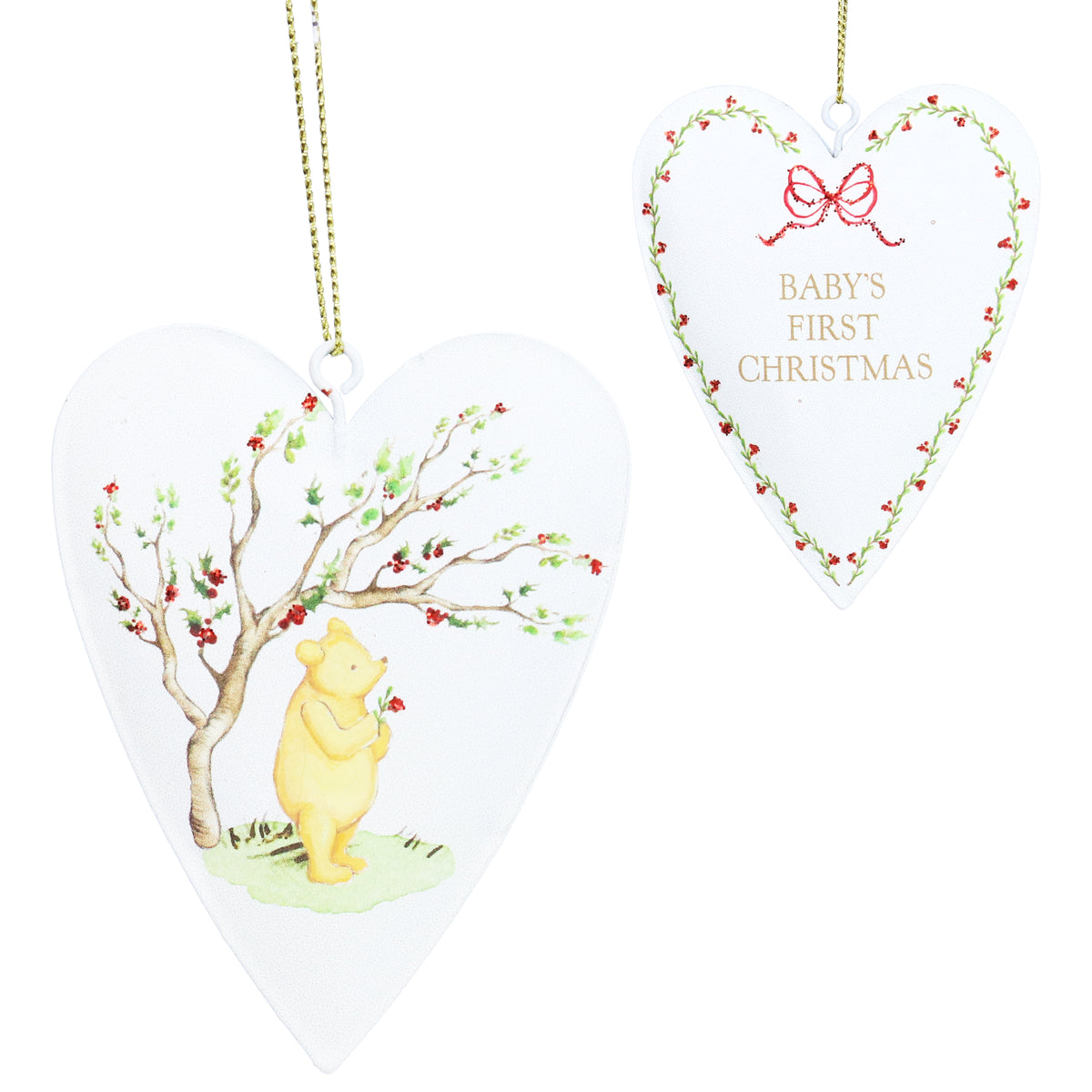 Tin Heart Dec - Winnie-The-Pooh 'Baby's 1st