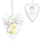 Tin Heart Dec - Winnie-The-Pooh 'Baby's 1st