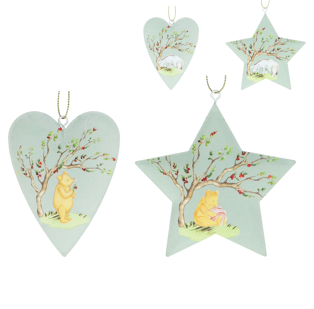 Tin Star/Heart Dec - Winnie-The-Pooh - Eeyore