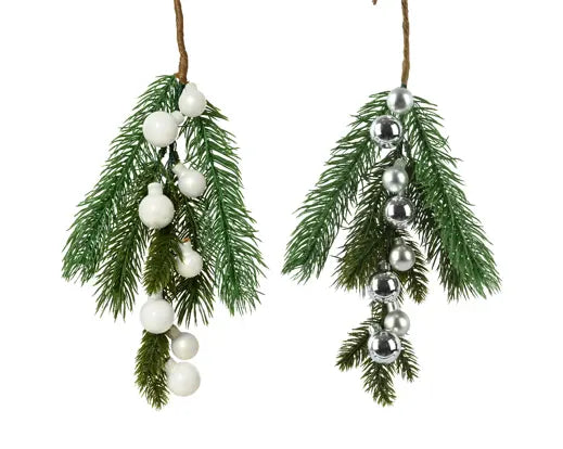 Branch white shiny/enamel - matt w 8 baubles