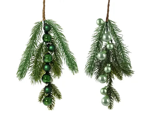 Branch green shiny/enamel - matt w 8 baubles