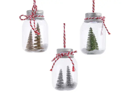 Bottle glass trees inside