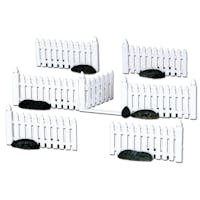 Lemax Plastic Picket Fence Set Of 7