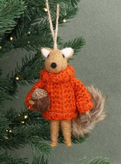 Mixed Wool Squirrel in Orange Jumper Dec
