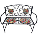 Floral Fiesta Mosaic Bench 2 Seat