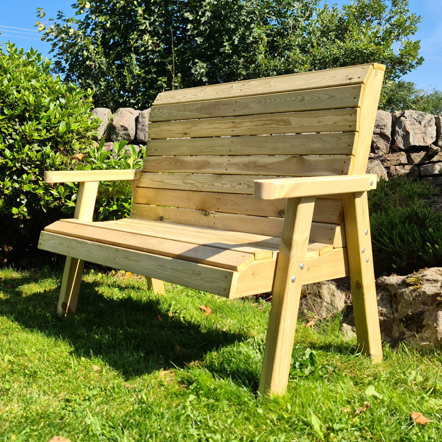 Clover 3 Seater Wooden Bench