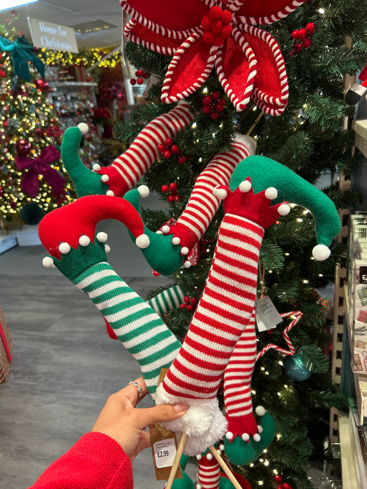 Elf Leg On a Wooden Stick