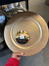 Round Gold Charger Plates set of 4