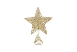 Gold Glitter Moulded Tree Top Star, Lge - 35cm