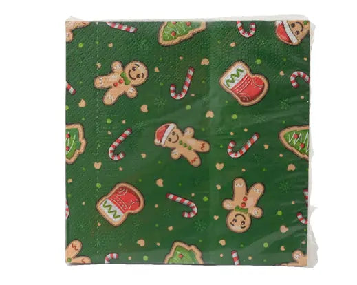 Napkin paper gingerbread print