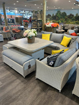 Antigua Casual Corner Set Pearl and Ash Grey