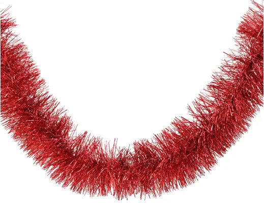 Tinsel pvc shiny red
