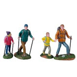 Father And Daughter Hikers Set Of 4