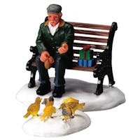 Lemax Feeding Pigeons Set Of 2