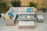 Valencia L Shape Rattan Corner Dining Set