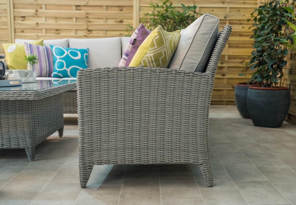 Valencia L Shape Rattan Corner Dining Set