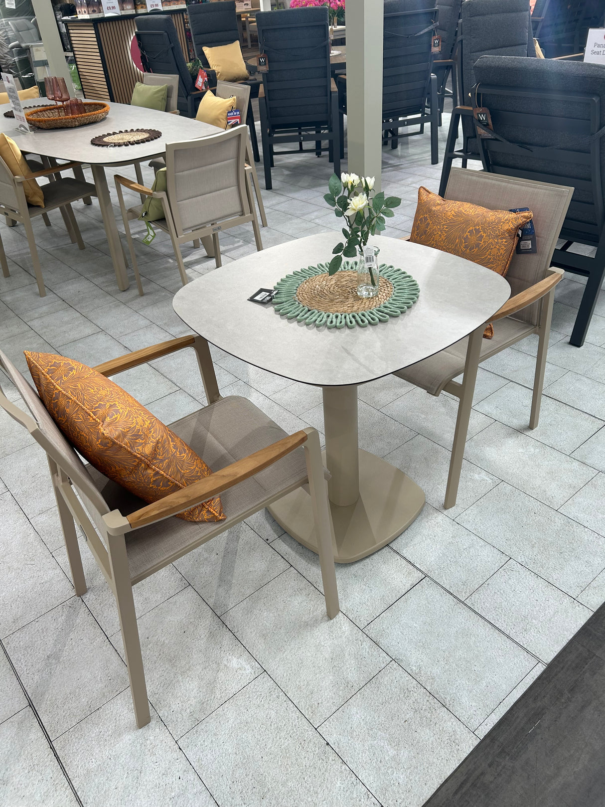 Cortina 2 Seat with Manolo 75cm Ceramic Dining Table