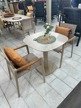 Cortina 2 Seat with Manolo 75cm Ceramic Dining Table