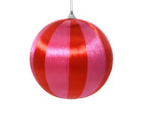 Bauble foam shiny thread 8cm pink