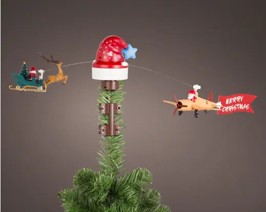 LED rotating tree topper