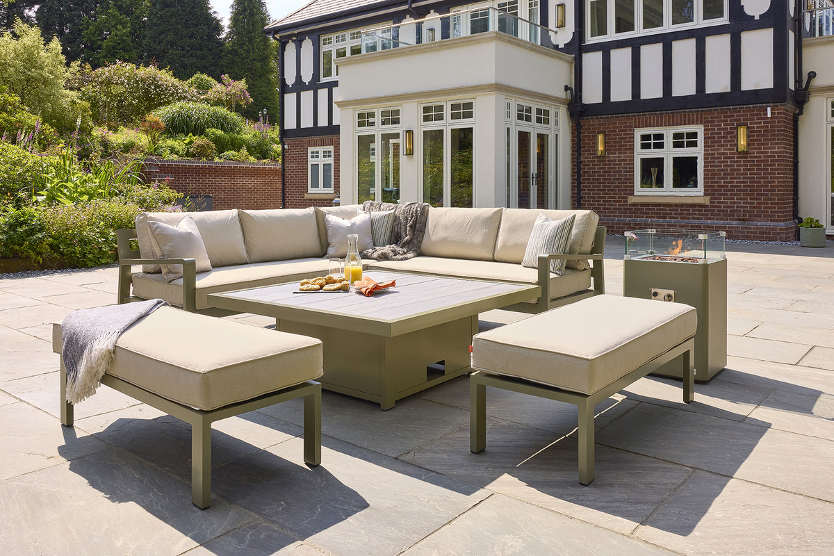 Tutbury Corner Set with Dual Height Table