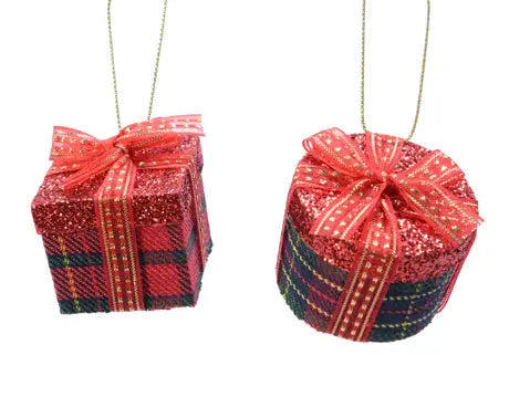 Giftbox plastic w bow on top 2ass