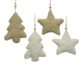 Soft xmas decoration with beads 22cm