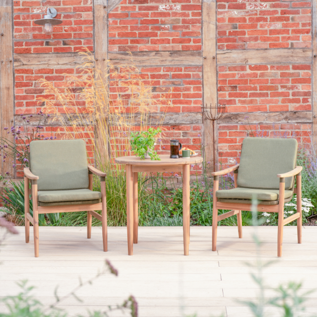 Meadow 2 Seat Bistro Set with 70cm Round Table