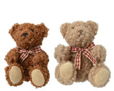 Bear polyester with checked bow