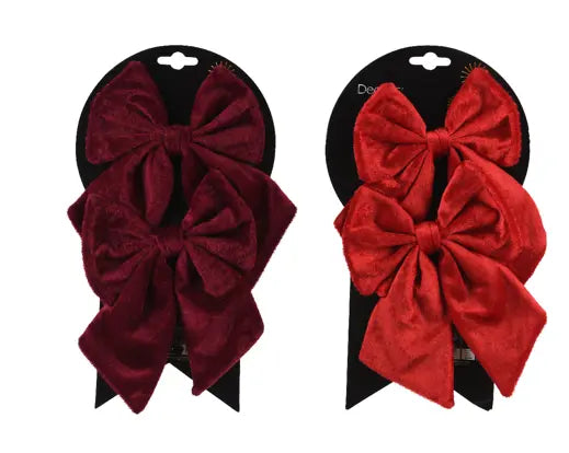 Bow polyester 14cm 2col ass