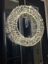 Gold LED Weave Wreath - 40cm