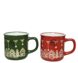 Christmas Earthenware enamel mug
