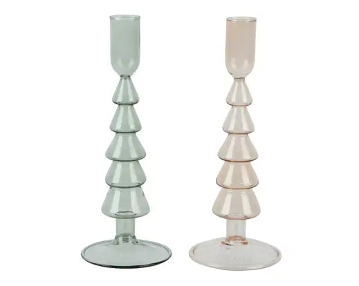 Candleholder glass transparent