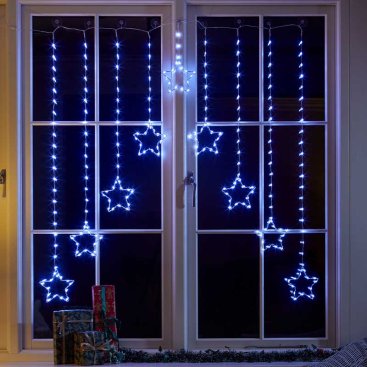 Star Curtain Lights (Various Colours)