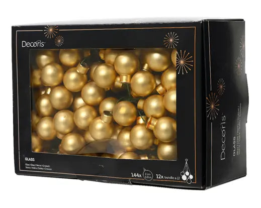 Baubles on wire glass light gold matt