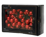 Baubles on wire glass red matt