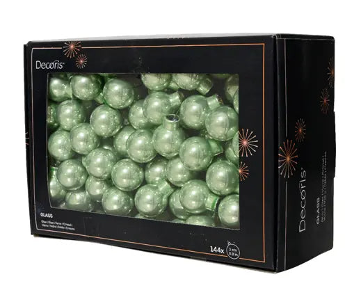 Baubles on wire glass matcha green