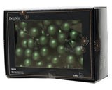 Baubles on wire glass pine green matt