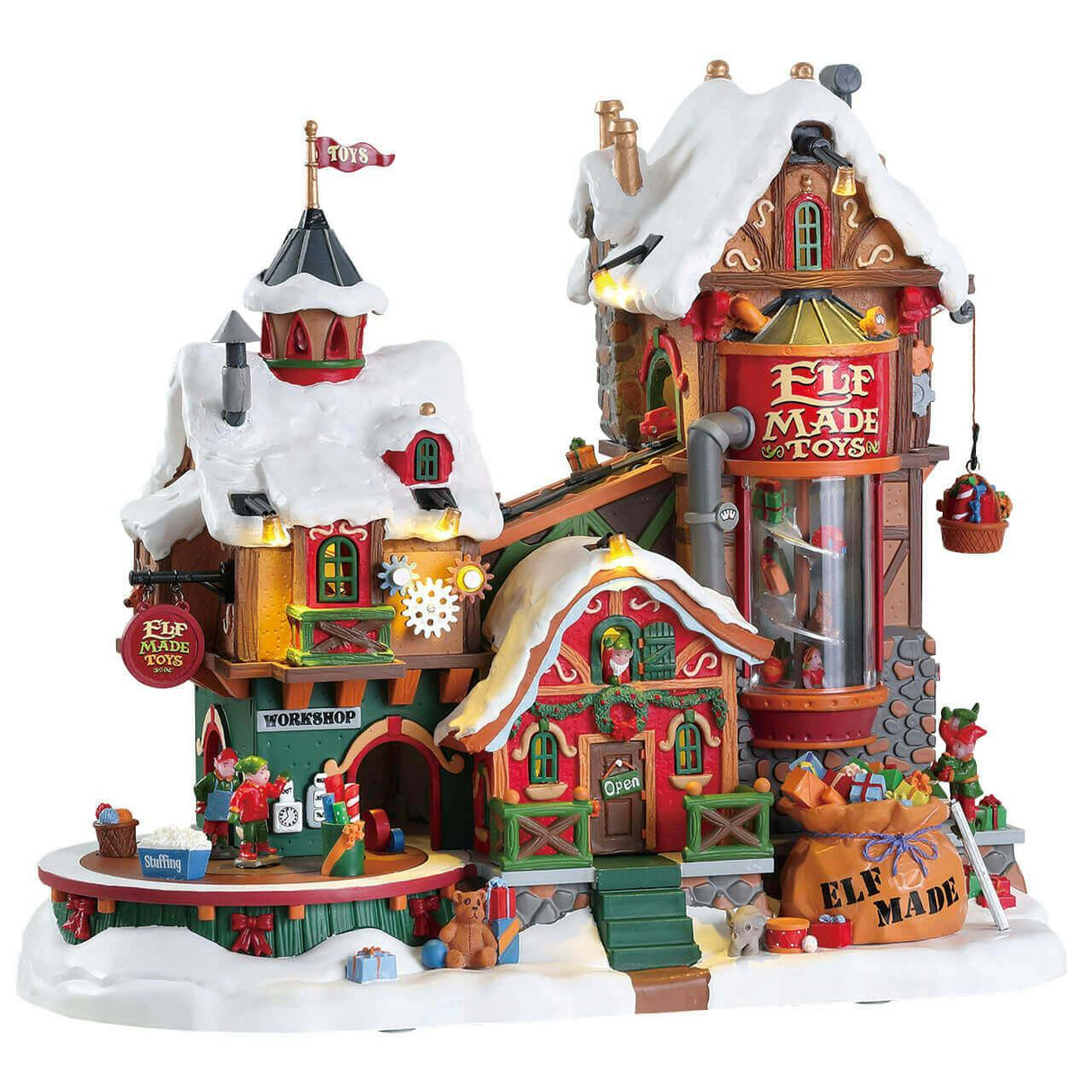 Lemax Elf Made Toy Factory With 4.5V Adaptor