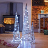 GlitterTwist Tree Set of 3 - Gold or Silver