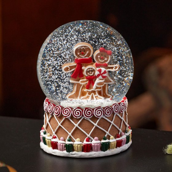 6cm Gingerbread SnowSpheres Mixed Case