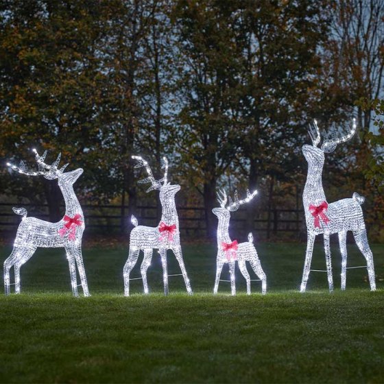 GlitterTwist Reindeer - Silver (Various sizes)