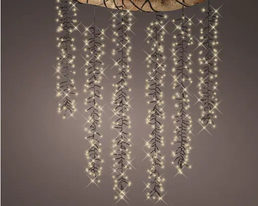 LED tree cascade cluster 8 function twinkle effect outdoor