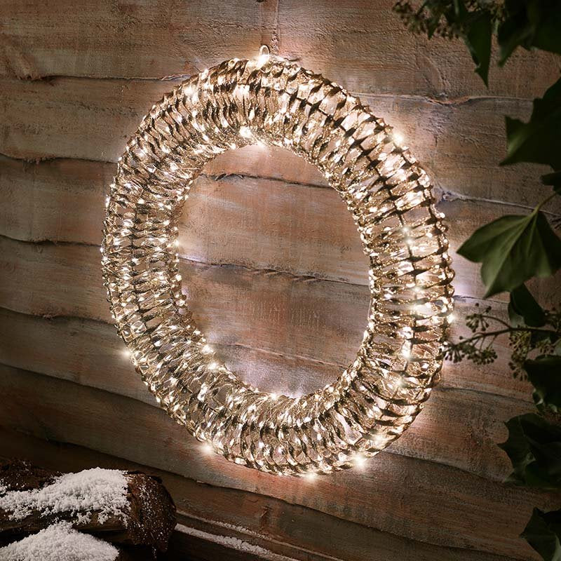 GlitterTwist Gold Wreath 60cm, LV