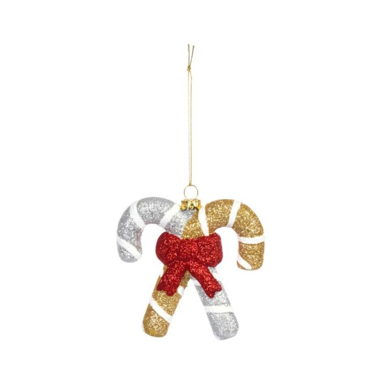 Glitzy Candy Canes Pendant