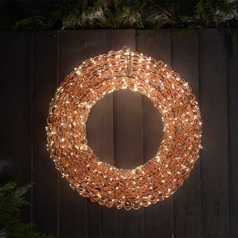 Titan Rose Gold Wreath 40cm, LV