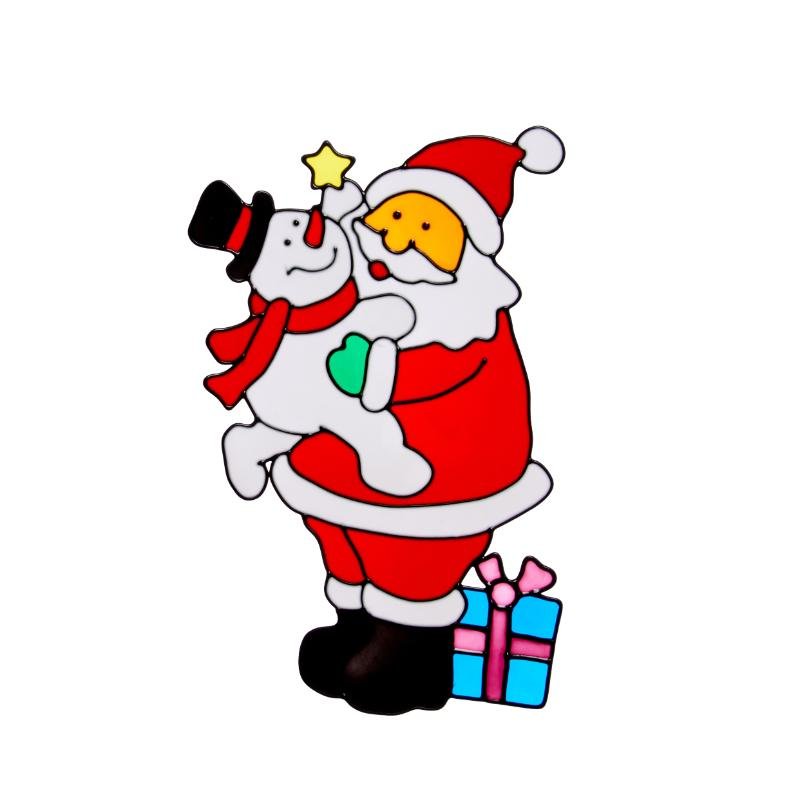 35cm Santa & Frosty Window Sticker