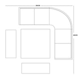 Antigua Casual Corner Set Pearl and Ash Grey