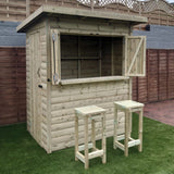 Castleton Garden Bar With Two Stools