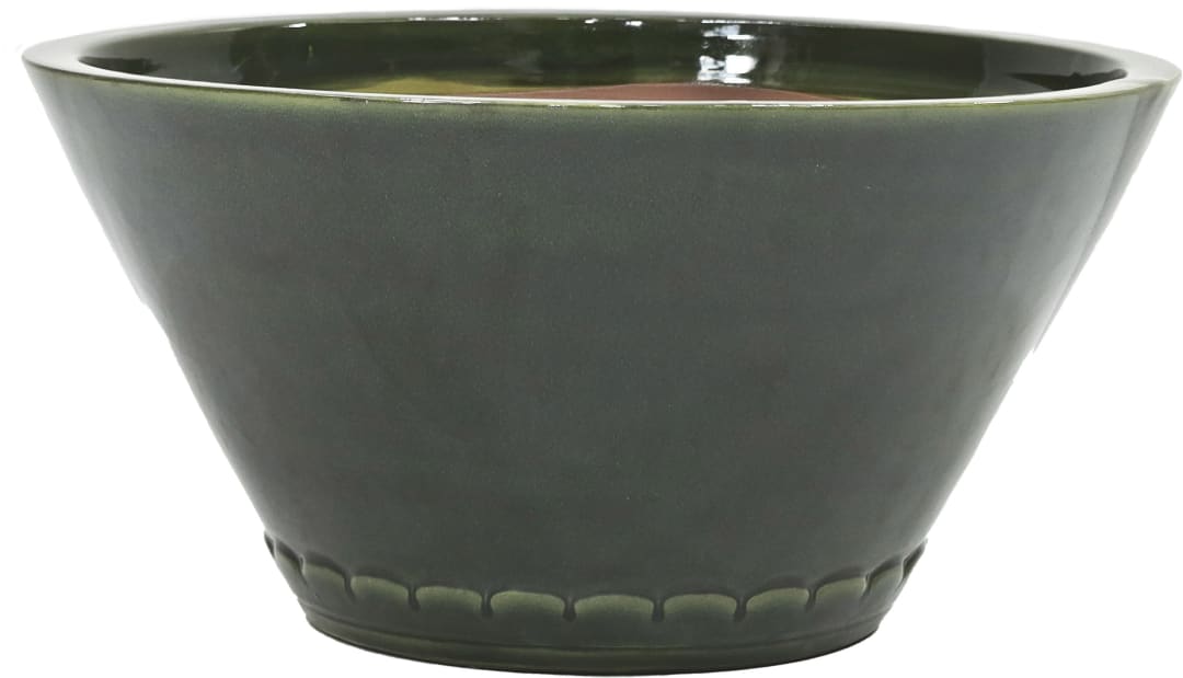 40cm Clara Bowl Green Pot